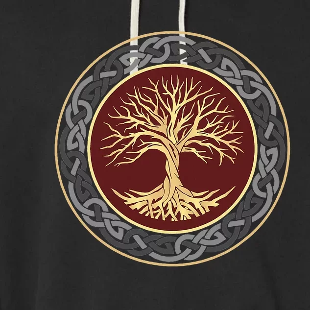 Tree Of Life Viking Celtic Tree Of Life Nordic Design Garment-Dyed Fleece Hoodie