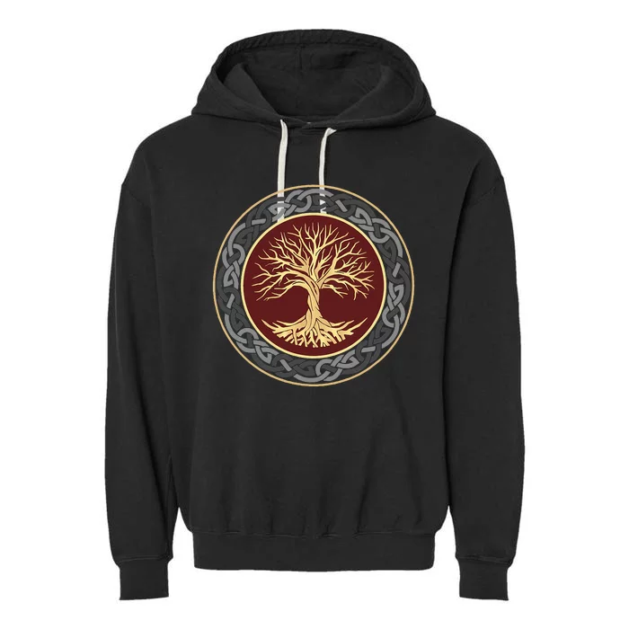 Tree Of Life Viking Celtic Tree Of Life Nordic Design Garment-Dyed Fleece Hoodie