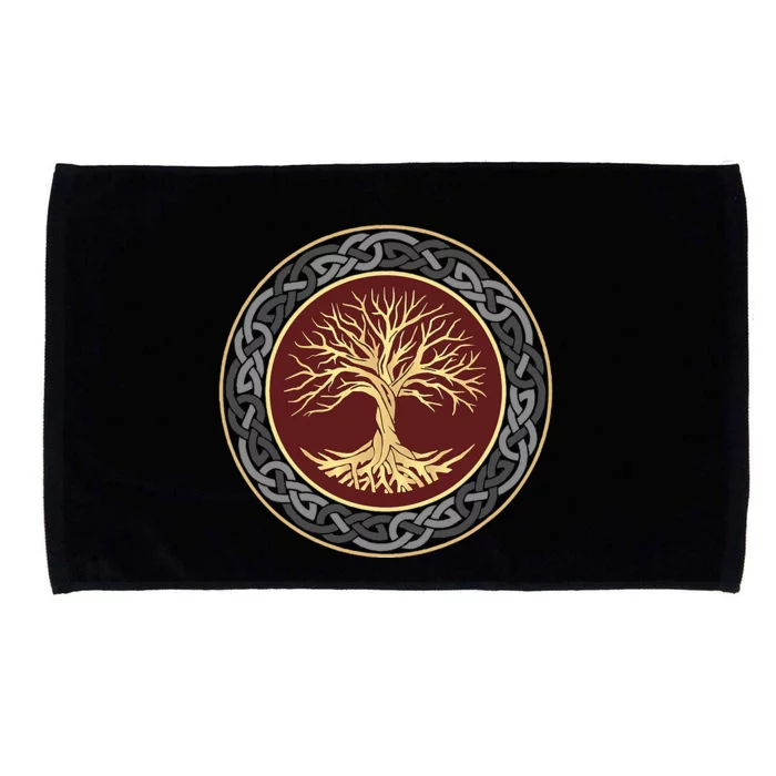 Tree Of Life Viking Celtic Tree Of Life Nordic Design Microfiber Hand Towel