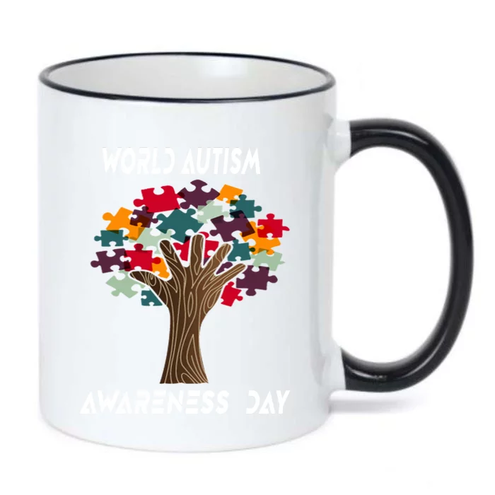 Tree Of Life Autism Awareness Month Funny Asd Supporter Gift Black Color Changing Mug