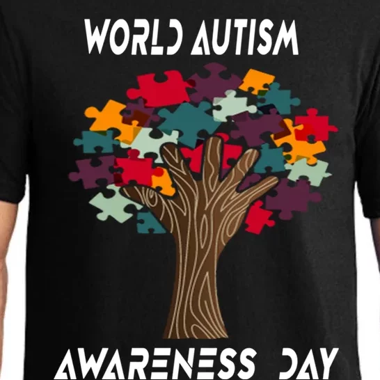 Tree Of Life Autism Awareness Month Funny Asd Supporter Gift Pajama Set