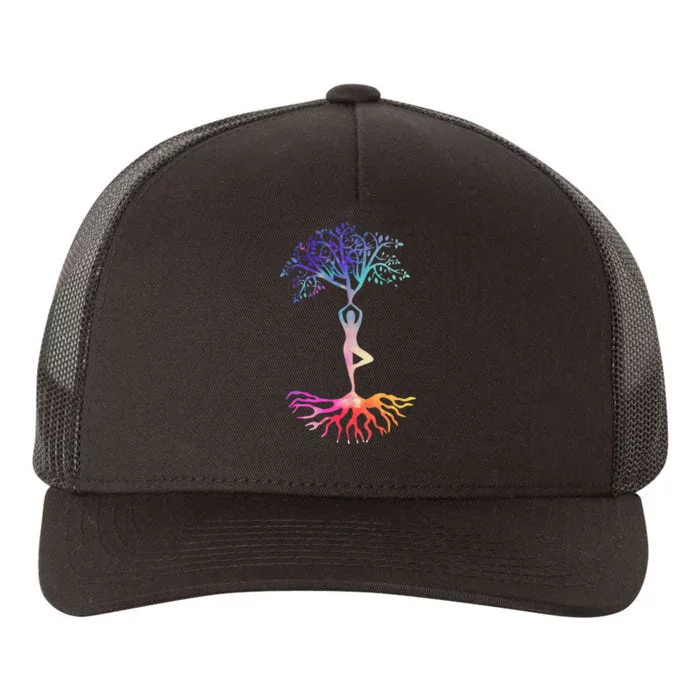 Tree Of Life With Colorful Yoga Yupoong Adult 5-Panel Trucker Hat