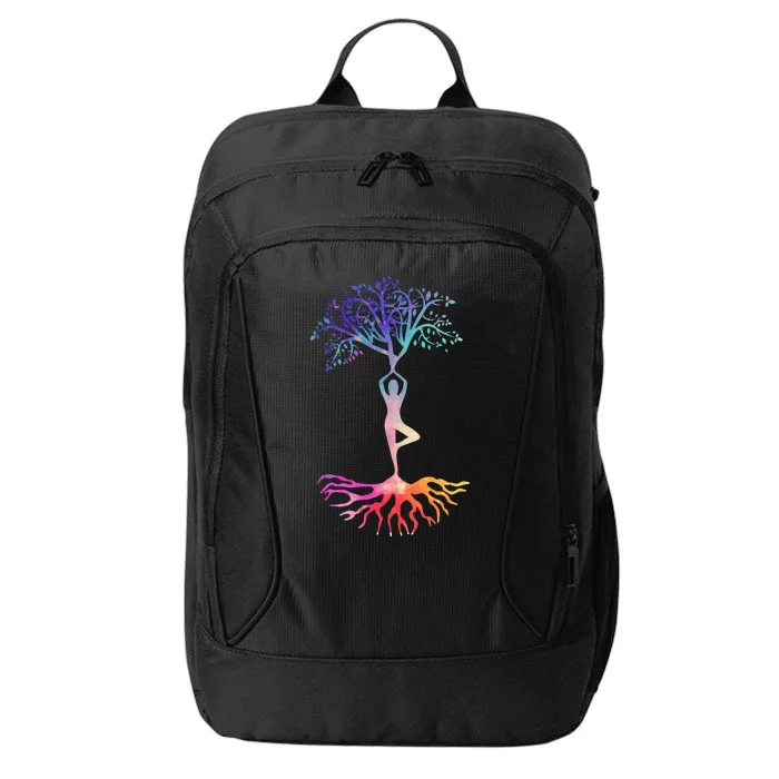 Tree Of Life With Colorful Yoga City Backpack