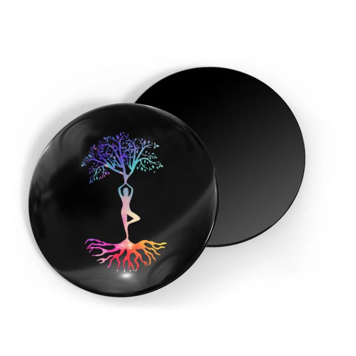 Tree Of Life With Colorful Yoga Magnet