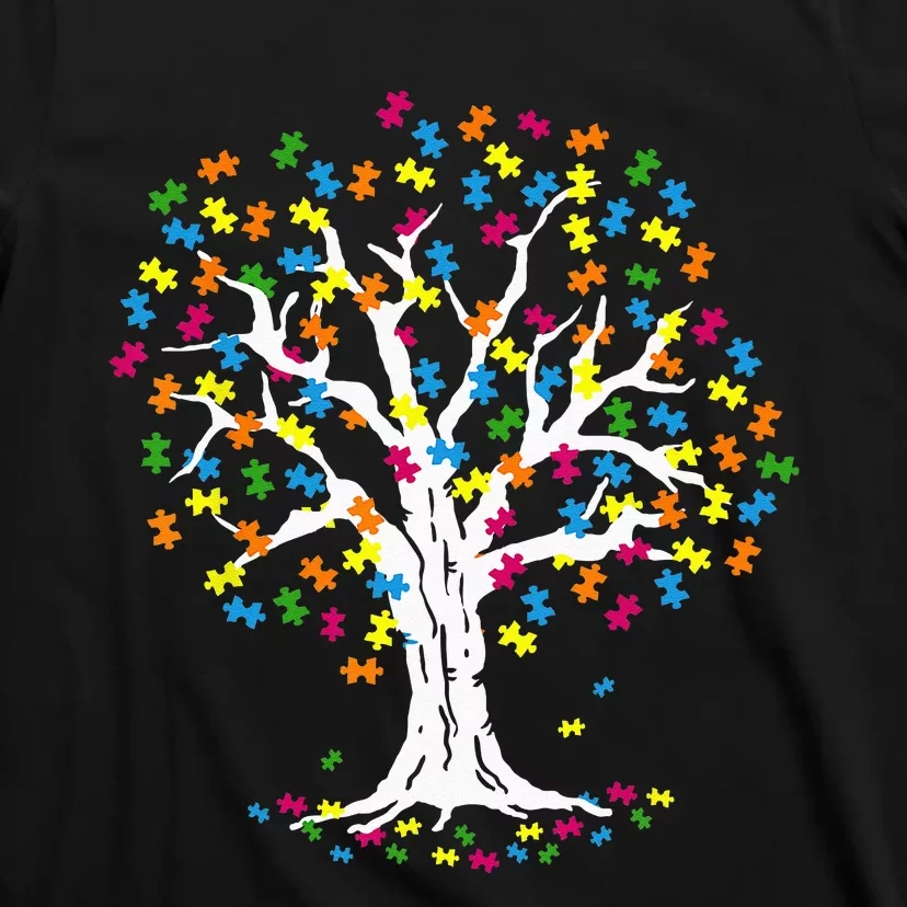 Tree Of Life Autism Awareness Month Funny ASD Supporter T-Shirt