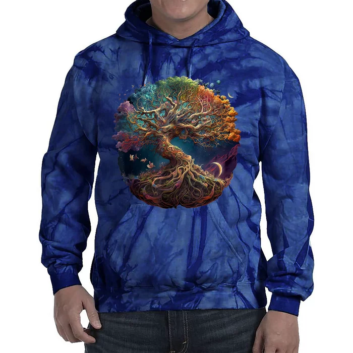 Tree Of Life Gift The Tree Of Life Meditation Tie Dye Hoodie