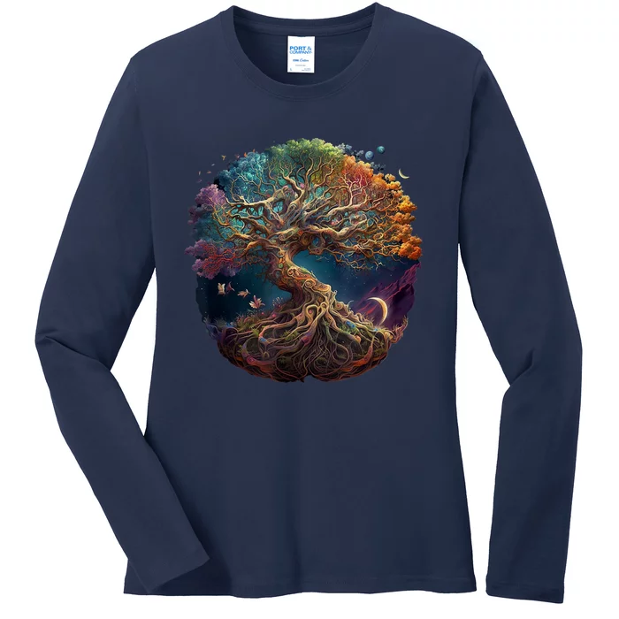 Tree Of Life Gift The Tree Of Life Meditation Ladies Long Sleeve Shirt