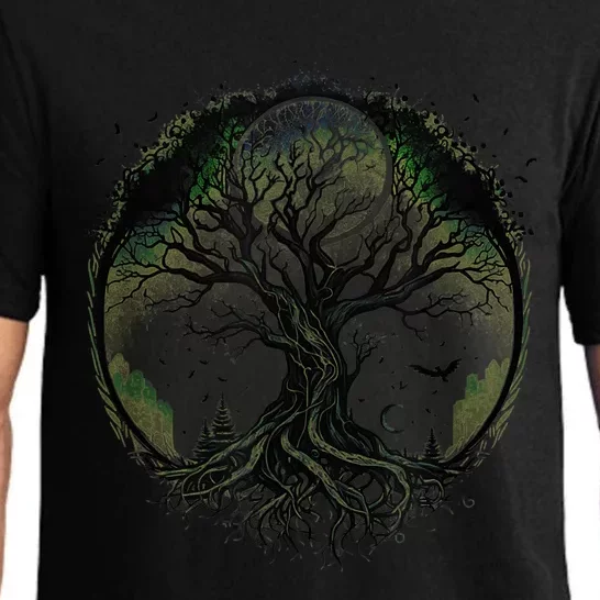 Tree Of Life Under The Moon Connection, Life, Magic, Mystery Pajama Set