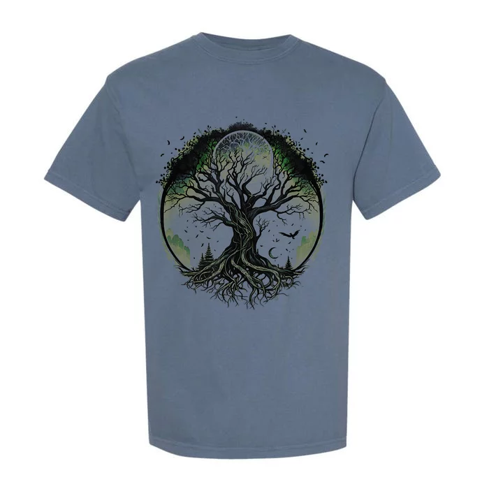 Tree Of Life Under The Moon Connection, Life, Magic, Mystery Garment-Dyed Heavyweight T-Shirt