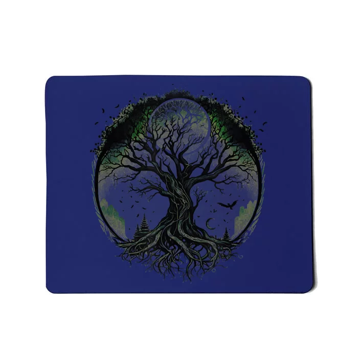 Tree Of Life Under The Moon Connection, Life, Magic, Mystery Mousepad