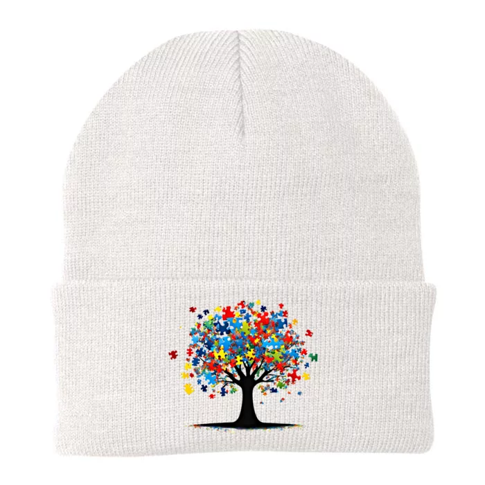 Tree Of Life Autism Awareness Day Autistic Gift Knit Cap Winter Beanie