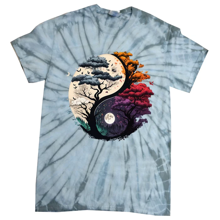 Tree Of Life Yin Yang Tie-Dye T-Shirt