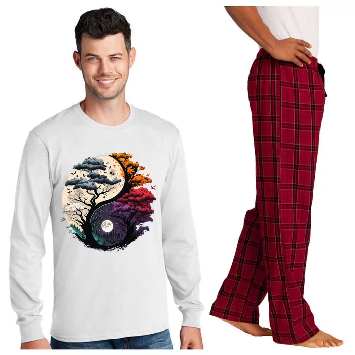 Tree Of Life Yin Yang Long Sleeve Pajama Set