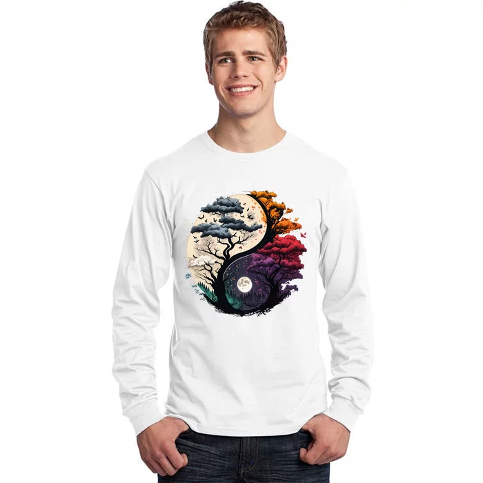 Tree Of Life Yin Yang Tall Long Sleeve T-Shirt