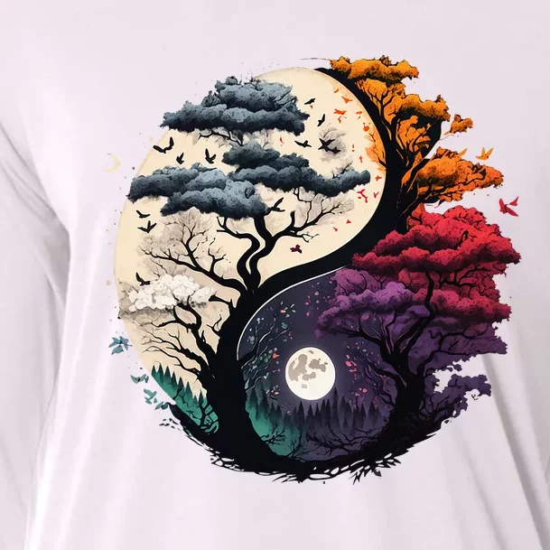 Tree Of Life Yin Yang Cooling Performance Long Sleeve Crew