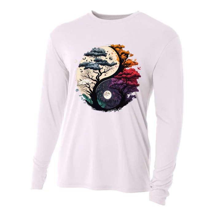 Tree Of Life Yin Yang Cooling Performance Long Sleeve Crew