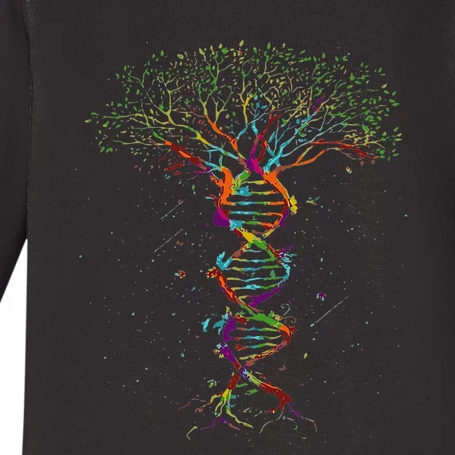 Tree Of Life DNA Fun Baby Long Sleeve Bodysuit