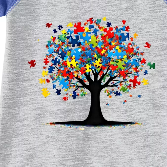 Tree Of Life Autism Awareness Day Autistic Gift Infant Baby Jersey Bodysuit