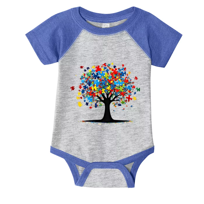 Tree Of Life Autism Awareness Day Autistic Gift Infant Baby Jersey Bodysuit