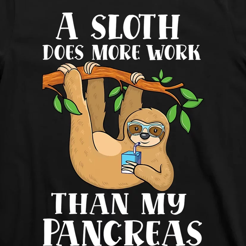 Type Onederful Lazy Cute Sloth Type 1 Diabetes Awareness T-Shirt