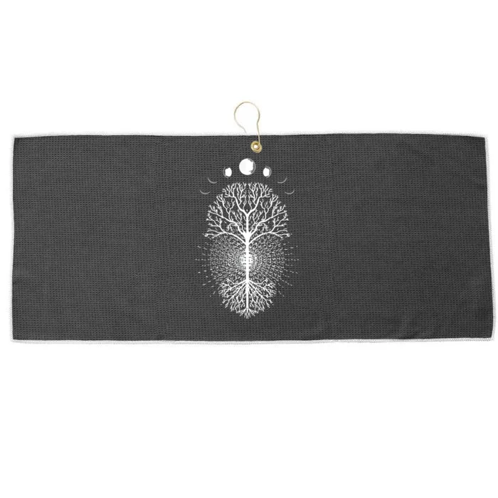 Tree Of Life Moons Phases Cool Meditation Yoga Lover Gift Large Microfiber Waffle Golf Towel