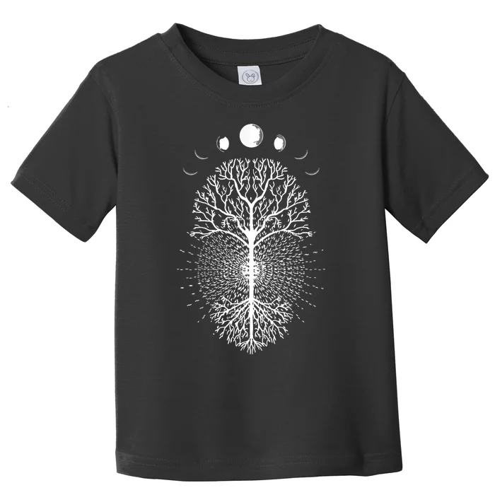 Tree Of Life Moons Phases Cool Meditation Yoga Lover Gift Toddler T-Shirt