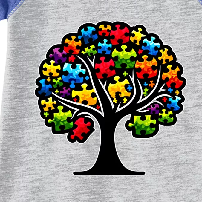 Tree Of Life Autism Awareness Month Funny Asd Supporter Gift Infant Baby Jersey Bodysuit