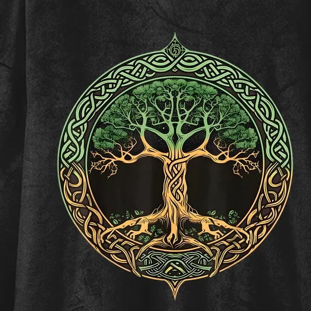 Tree Of Life Yggdrasil Hooded Wearable Blanket