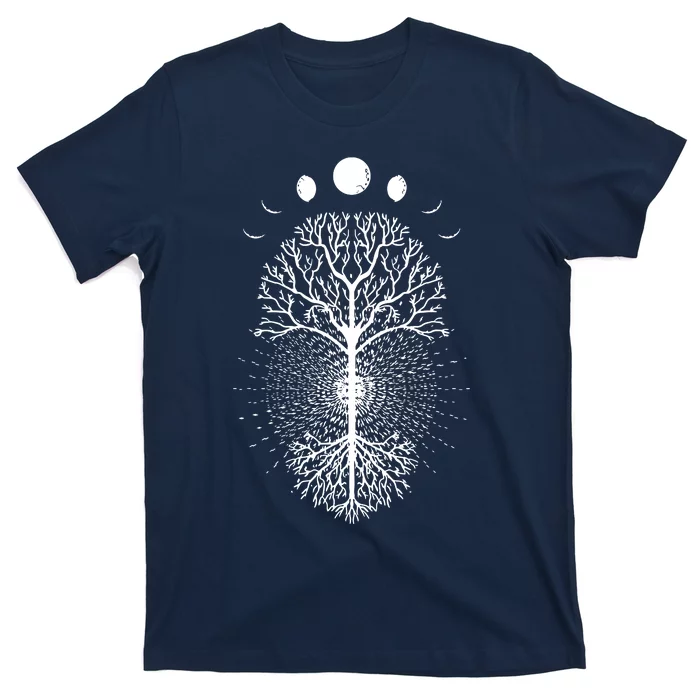 Tree Of Life Moons Phases Cool Meditation Yoga Lover Gift T-Shirt