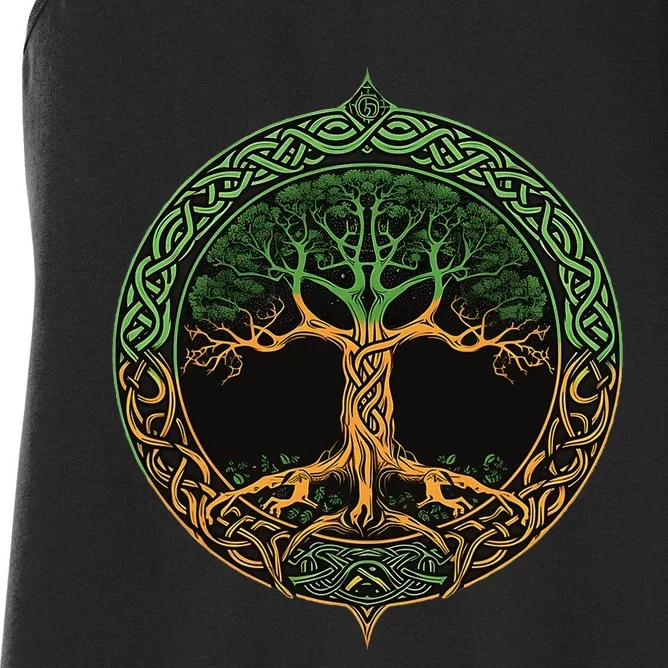 Tree Of Life Yggdrasil Women's Racerback Tank