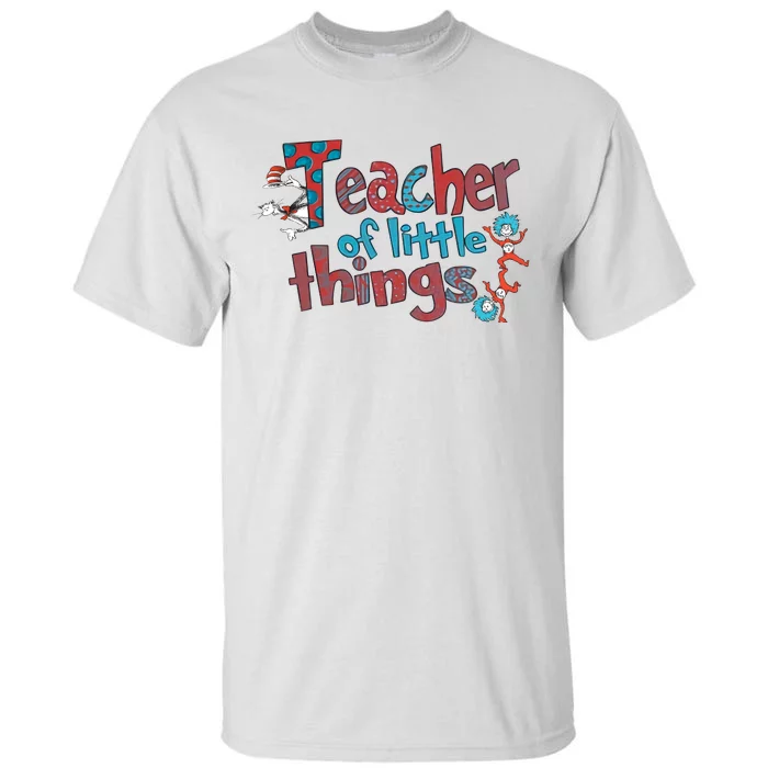 Teacher Of Little Things Reading Lover National Read Across America Tall T-Shirt