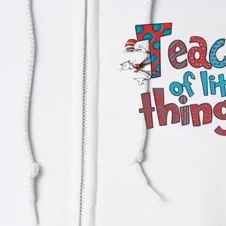 Teacher Of Little Things Reading Lover National Read Across America Full Zip Hoodie