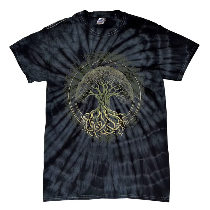 Tree Of Life Viking Midgard Thor Walhalla Tie-Dye T-Shirt