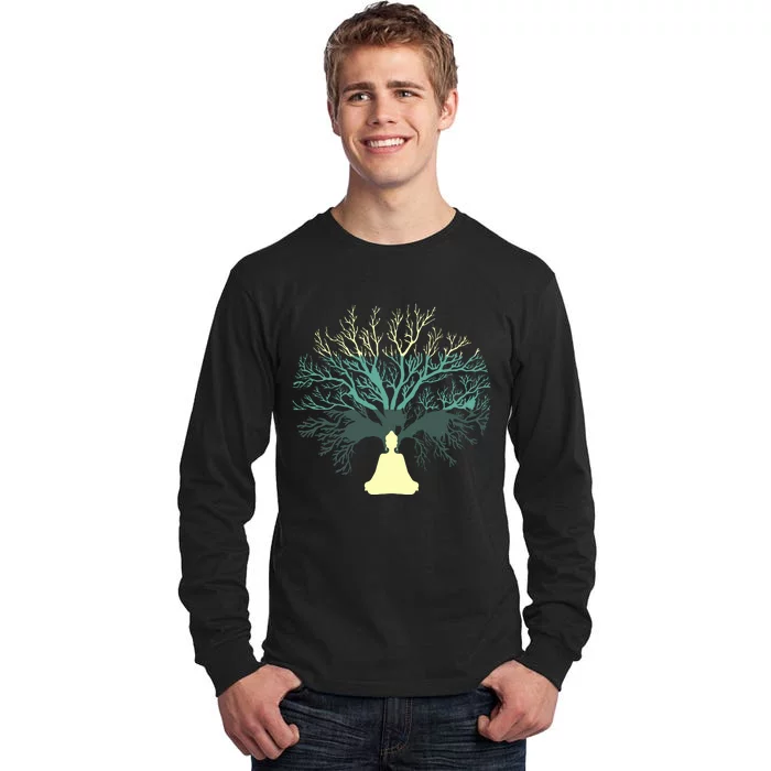 Tree Of Life Yoga Zen Meditation Buddhism Spiritual Tall Long Sleeve T-Shirt