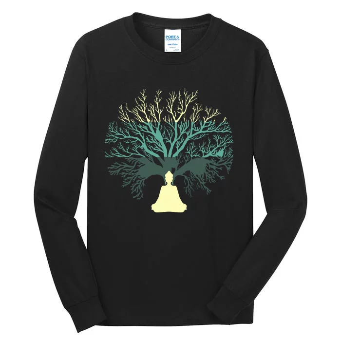 Tree Of Life Yoga Zen Meditation Buddhism Spiritual Tall Long Sleeve T-Shirt