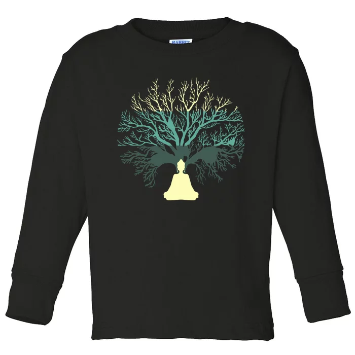 Tree Of Life Yoga Zen Meditation Buddhism Spiritual Toddler Long Sleeve Shirt