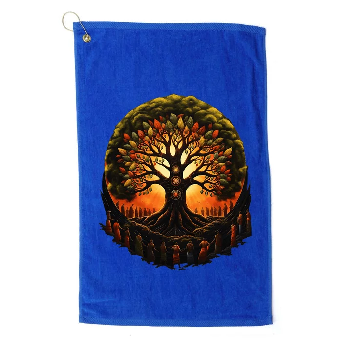 Tree Of Life Black History Kwanzaa American African Roots Platinum Collection Golf Towel