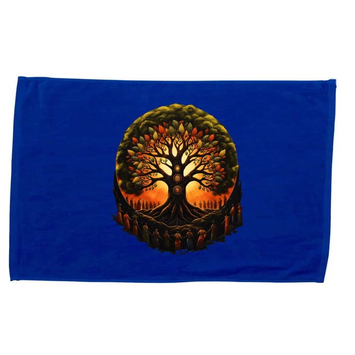 Tree Of Life Black History Kwanzaa American African Roots Microfiber Hand Towel