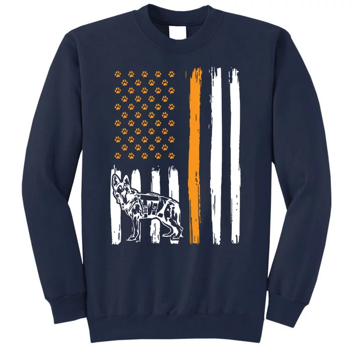 Thin Orange Line Dog Handler SAR K9 Search And Rescue Tall Sweatshirt