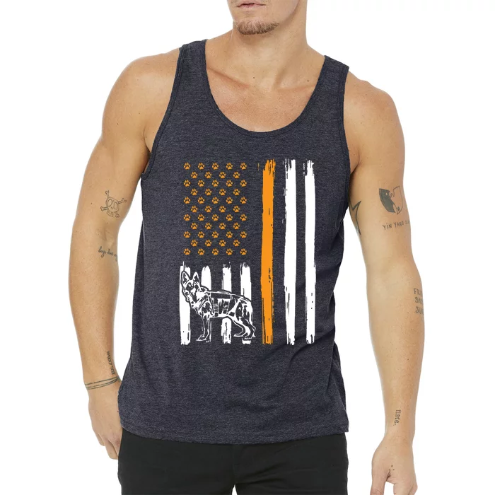 Thin Orange Line Dog Handler SAR K9 Search And Rescue Tank Top