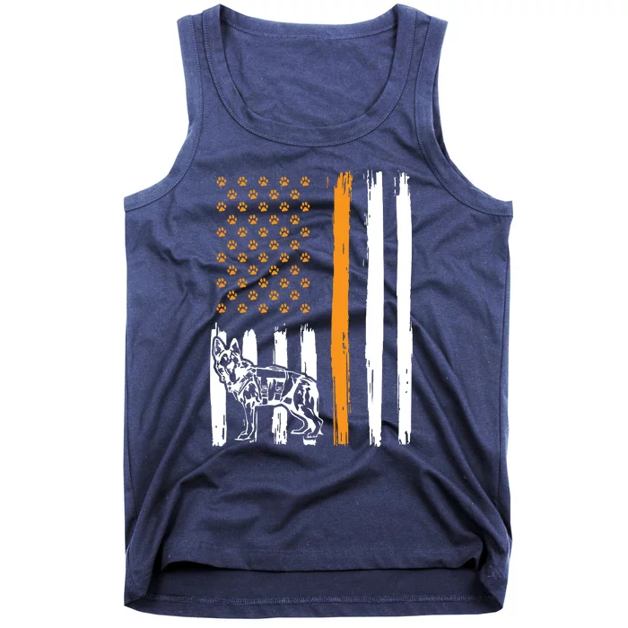 Thin Orange Line Dog Handler SAR K9 Search And Rescue Tank Top