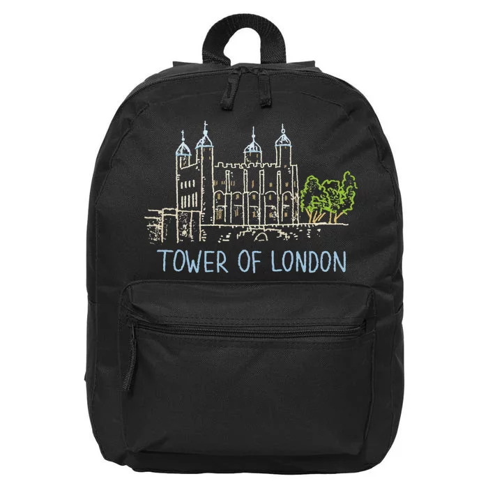 Tower Of London Unique Hand Drawn Art 16 in Basic Backpack