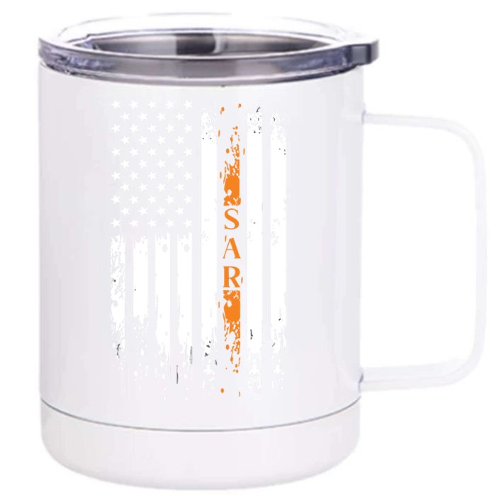 Thin Orange Line Search And Rescue Team SAR Front & Back 12oz Stainless Steel Tumbler Cup