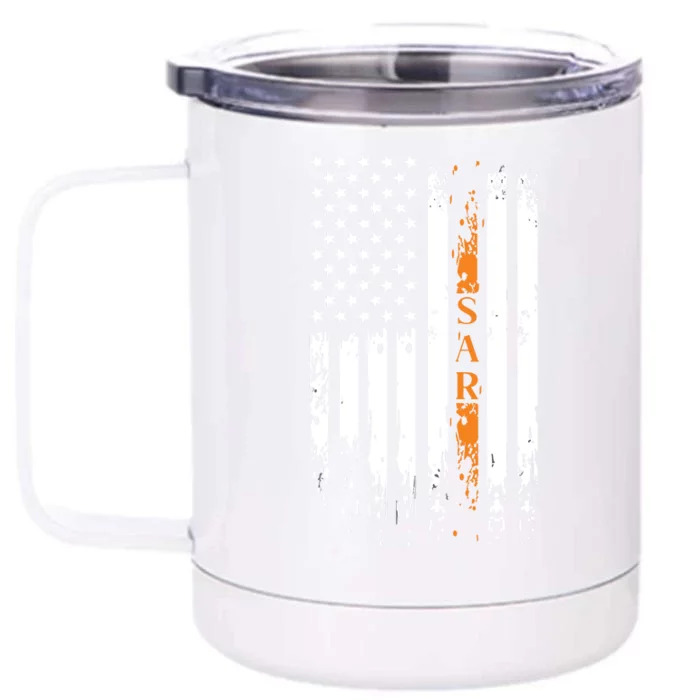 Thin Orange Line Search And Rescue Team SAR Front & Back 12oz Stainless Steel Tumbler Cup