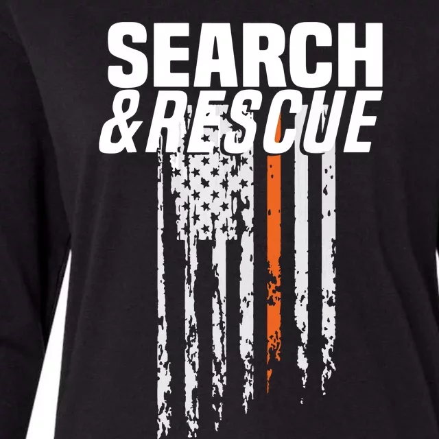 Thin Orange Line Search Rescue SAR Emergency Team Womens Cotton Relaxed Long Sleeve T-Shirt