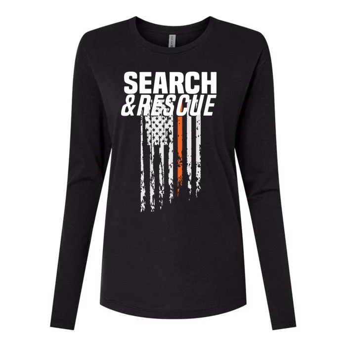 Thin Orange Line Search Rescue SAR Emergency Team Womens Cotton Relaxed Long Sleeve T-Shirt