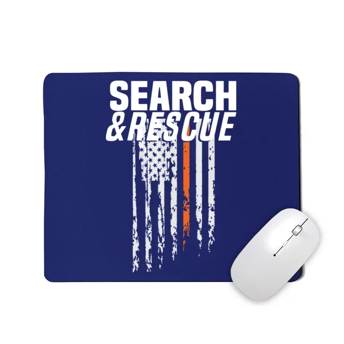 Thin Orange Line Search Rescue SAR Emergency Team Mousepad