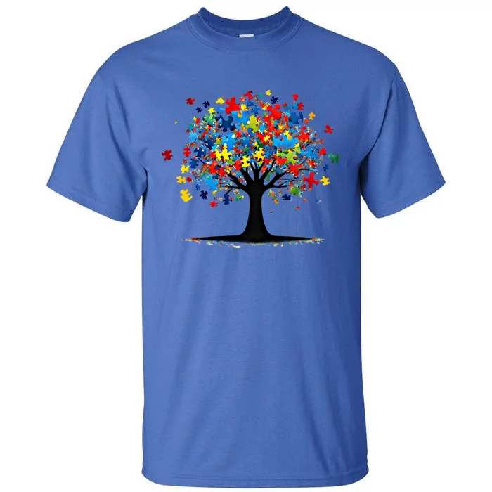 Tree Of Life Autism Awareness Day Autistic Gift Tall T-Shirt