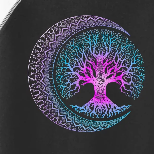 Tree Of Life Cresent Moon Phases Mandala Yoga Gift Toddler Fine Jersey T-Shirt