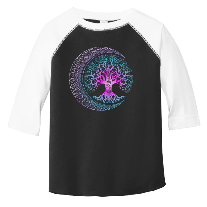 Tree Of Life Cresent Moon Phases Mandala Yoga Gift Toddler Fine Jersey T-Shirt